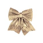 Laços De Natal Decoração Natalina Com Glitter E Estrelas 20cmx24cm