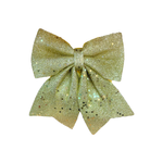 Laços De Natal Decoração Natalina Com Glitter E Estrelas 20cmx24cm