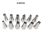 Kit Confeitaria 12 Bicos Saco de Confeitar Decorador de Bolos