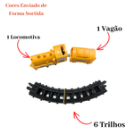 Trenziznho de Brinquedo Locomotiva Under Construction 8 Peças Sortidas Infantil