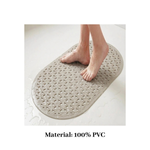 Tapete de Box Oval PVC Antiderrapante Com Ventosas Banheiro