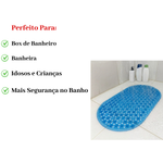 Tapete de Box Oval PVC Antiderrapante Com Ventosas Banheiro