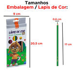 Kit Com 12 Pacotes de Lapis de Cor 12 Cores Sextavado Para Lembrancinha Revenda