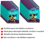 Kit 24 Pacotes Mini Lápis de Cor 12 Cores Sextavado Onda Infantil