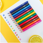 Kit 24 Pacotes Mini Lápis de Cor 12 Cores Sextavado Onda Infantil