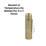 Garrafa Térmica de Viagem 500 ml Inox Alça Para Café Chá água Bebidas Geladas