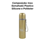 Garrafa Térmica de Viagem 500 ml Inox Alça Para Café Chá água Bebidas Geladas