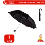 Guarda-Chuva Automático 53cm 8 Varetas Cabo Curvo Dobrável