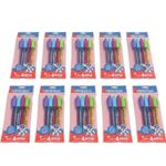 Kit 10 Pacotes Caneta Tristar Color 1.0mm 4 Cores Revenda Escolar