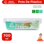 Pote Com Travas Laterais Incolor 700ml