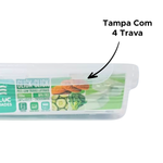 Pote Com Travas Laterais Incolor 700ml