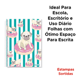 Kit 10 Cadernos Pequeno 1/4 Capa Dura 96 Folhas 1 Materia Para Agendas Anotação