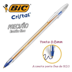Kit 10 Canetas Esferográfica Bic Azul Preta Vermelha Ponta Fina 