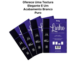 Papel Linho A4 Branco 180Gr Com 50 Folhas Para Convite Folheto Cartão de Visita