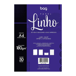 Papel Linho A4 Branco 180Gr Com 50 Folhas Para Convite Folheto Cartão de Visita