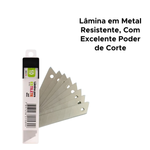 Kit com 100 Lâminas para Estilete Largo 18mm Lâmina Grande Leonora