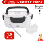 Marmita Elétrica Bivolt Com Pote + Colher Inclusos Aquecimento 30 min