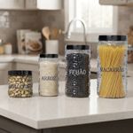 Kit 4 Potes Mosaico Organizadores Para Mantimentos e Cozinha