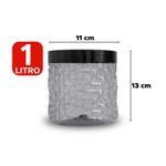 Kit 4 Potes Mosaico Organizadores Para Mantimentos e Cozinha