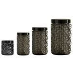 Kit 4 Potes Mosaico Organizadores Para Mantimentos e Cozinha