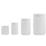 Kit 4 Potes Mosaico Organizadores Para Mantimentos e Cozinha