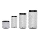 Kit 4 Potes Mosaico Organizadores Para Mantimentos e Cozinha