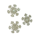 Enfeite Para Arvore De Natal Flocos De Neve Com 3 Unidades Decoração Vermelho Prata Dourado Brilho