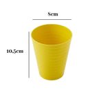 Copo De Plástico Ondulado 350ml Resistente Colorido Para Crianças