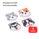 Kit 4 Mini Cadernos Pet Best Friend Capa Dura Pautado 80 Folhas