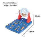 Jogo de Bingo 48 Cartelas Com Roleta Brinquedo Para Família e Amigos