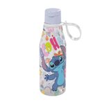 Garrafa Stitch Disney 530ml Plástica Com Alça Tampa Abre Fácil Infantil