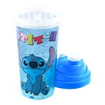 Shaker Stitch Disney 580ml Com Tampa Rosca Garrafa Infantil Para Bebidas