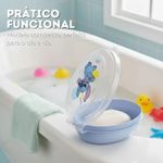 Saboneteira Stitch Disney Infantil Com Vedação Para Escola e Viagem