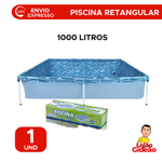 Piscina Mor 1000L Retangular Resistente Infantil e Adulto Para Verão e Lazer