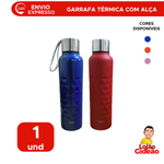 Garrafa Térmica Inox 750ml Com Alça Portátil Para Bebidas Quentes e Frias