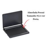 Almofada Carimbeira Preta Com Tinta Para Carimbo Escola Escritório