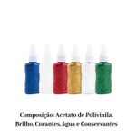 Kit 6 Colas Escolares Coloridas Com Glitter Brilho Para Artesanato