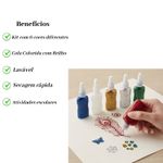 Kit 6 Colas Escolares Coloridas Com Glitter Brilho Para Artesanato