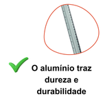 Régua de Alumínio 30cm Escolar Escritório Artesanato Medição Resistente