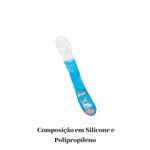 Colher de Silicone Baby Anatômica Azul Para Bebê Alimentação Infantil