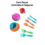 Kit Cozinha Infantil Brinquedo Faz de Conta 11 Peças Menina Colorido