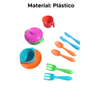 Kit Cozinha Infantil Brinquedo Faz de Conta 11 Peças Menina Colorido