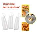 Bisnaga Maionese 200ml Pote Molho Com Bico e Tampa Lanchonete Restaurante