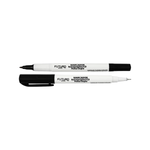 Kit Com 12 Marcadores Reprojetor Azul / Preto Ponta Dupla Resistente