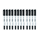 Kit Com 12 Marcadores Reprojetor Azul / Preto Ponta Dupla Resistente