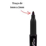Marcador Permanente Slim Preto Ponta Redonda Para CD DVD Plástico Papel
