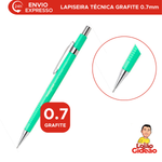 Lapiseira Técnica Metálica 07mm Para Escolar Profissional Desenho Precisão Lapiseira Azul