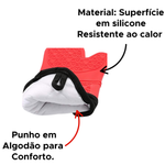 Luva Termica Cozinha Silicone Luvas Térmicas Pegador Térmico Protetora Multiuso Forno Fogão Casa