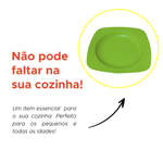 Prato Plástico Quadrado para Refeições Casa Festas e Eventos