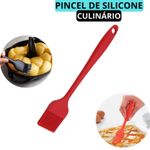 Pincel de Silicone Culinário Para Untar e Pincelar Alimentos Confeitaria Cozinha